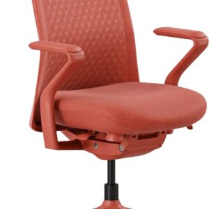 Chair - High Performance Executive Office Chair with Contoured Seat Back and Adjustable Lumbar Rest - High Density Foam Cushion with Aluminum Base - Up to 275 lbs - Coral