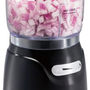 Electric Vegetable Chopper & Mini Food Processor, 3-Cup, 350 Watts, for Dicing, Mincing, and Puree, Black (72850)