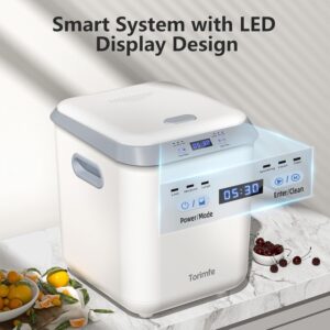 Electric Composter for Kitchen: Smart Compost Bin Outdoor/Indoor, Odorless/Auto-Cleaning/Intelligent LED Display, 2.5L Auto Garbage Disposal Home Countertop Composting Bin, Turn Waste into Fertilizer
